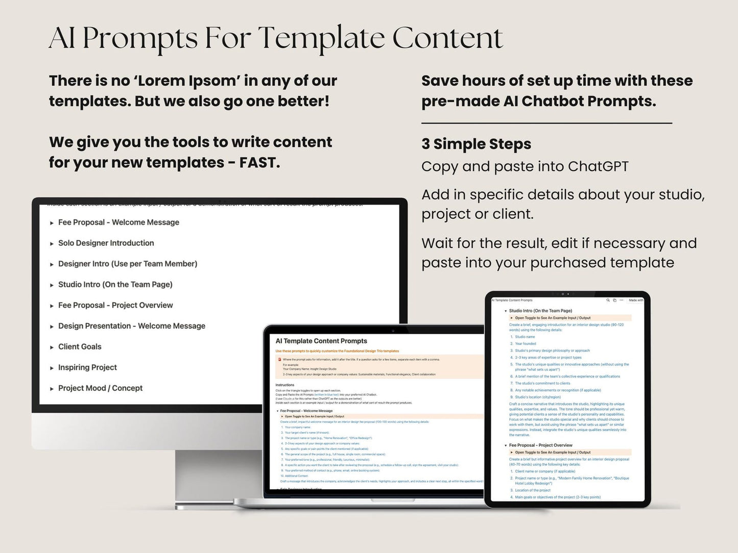 FFE Finishes Schedule and Design Presentation Template Bundle for Interior Designers - Canva Powerpoint Indesign - Linden
